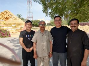 Pakistan customer MR DILEEP RAJANI, Inspect Paddy weeders and manual transplanter in Apr, 2017